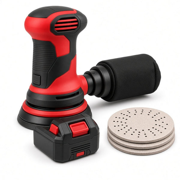 Healworld cordless 5-in random orbital sander kit